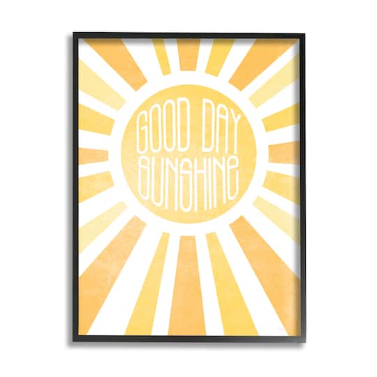Stupell Industries Good Day Sunshine Greeting Wall Art in Frame